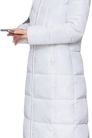Women Hooded Long Puffer Jacket Padded Down Alternative Winter Coat Outwear