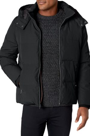 mens Short Down Parka With Hooded Down Coat